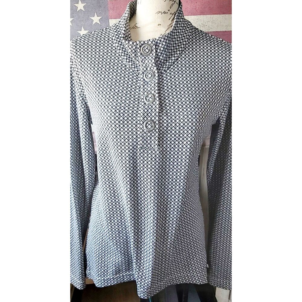 Merrell Indira Snap Placket Top Long Sleeves Turtleneck Large Outdoors Camping